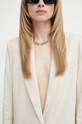 Пиджак с примесью льна Bruuns Bazaar OxalisBBFreida blazer BBW3938 бежевый