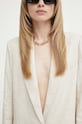 Bruuns Bazaar marynarka z domieszką lnu OxalisBBFreida blazer BBW3938 beżowy