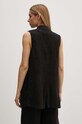 Ρούχα Λινό γιλέκο Sisley 21I4LJ00L μαύρο
