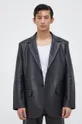 Кожаный пиджак Won Hundred чёрный