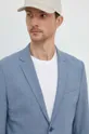 голубой Пиджак с примесью шерсти Calvin Klein