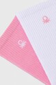 United Colors of Benetton skarpetki dziecięce 2-pack 6AO30702A.B.G.Seasonal różowy SS24