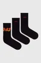 crna Čarape HUGO 3-pack Ženski