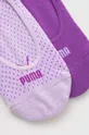 Nogavice Puma 2-pack vijolična