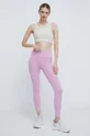 Reebok legginsy treningowe LUX COLLECTION różowy