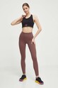 Tréningové legíny New Balance Sleek s elastanom hnedá WP41237LIE