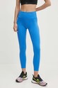Reebok leggins de antrenament Lux Perform tricotaj albastru 100076194