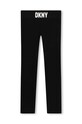 Dkny legginsy dziecięce z elastanem czarny D60058.156.162