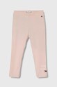 Pajkice za dojenčka Tommy Hilfiger Z elastanom roza KN0KN01747.PPYH