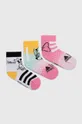 розовый Детские носки adidas Performance 3 шт Для девочек