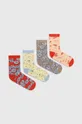 червоний Дитячі шкарпетки United Colors of Benetton 4-pack Для дівчаток