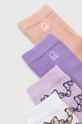 Detské ponožky United Colors of Benetton 4-pak 6AO307034.G.G.Season fialová SS24