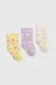 ljubičasta Dječje čarape United Colors of Benetton 3-pack Za djevojčice