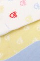 United Colors of Benetton skarpetki dziecięce 3-pack 6AO307032.G.Seasonal żółty SS24