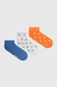 oranžová Detské ponožky United Colors of Benetton 3-pak Dievčenský