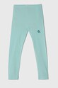 Calvin Klein Jeans legginsy dziecięce z elastanem turkusowy IG0IG02137.104.116.PPYH
