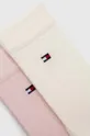 Detské ponožky Tommy Hilfiger 2-pak ružová