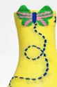 żółty Happy Socks skarpetki dziecięce Kids Butterfly Socks 2-pack