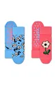 ružová Detské ponožky Happy Socks Kids Flower Anti-Slip Socks 2-pak Dievčenský
