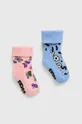 roza Otroške nogavice Happy Socks Kids Butterfly Baby Terry Socks 2-pack Dekliški