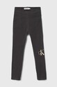 Dětské legíny Calvin Klein Jeans pletenina šedá IN0IN00081.PPYH