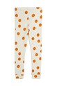 Detské bavlnené legíny Mini Rodini Basketball 2423013411 biela SS24