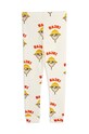 Детские хлопковые леггинсы Mini Rodini 2423015611 белый SS24
