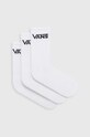 Vans skarpetki dziecięce CLASSIC VANS CREW SOCK 3-pack skarpetki długie biały VN000EZ1WHT