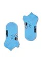 Detské ponožky Happy Socks Kids Low Cat Socks 2-pak modrá