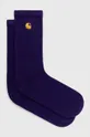 fialová Ponožky Carhartt WIP Chase Socks Pánský