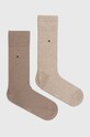 Tommy Hilfiger skarpetki 2-pack skarpetki długie beżowy 371111128
