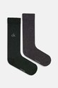 Ponožky Calvin Klein 2-pack jemný vzor zelená 701229432
