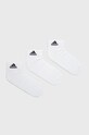 adidas șosete 6-pack sosete scurte alb HT3430