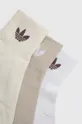 Ponožky adidas Originals 3-pak béžová