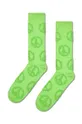 zelená Ponožky Happy Socks Terry Peace Sign Sock Unisex