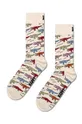 béžová Ponožky Happy Socks Crocodile Sock Unisex