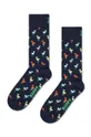 tmavomodrá Ponožky Happy Socks Flamingo Unisex
