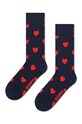 Ponožky Happy Socks Heart Sock dlouhé ponožky námořnická modř P000754