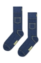 mornarsko modra Nogavice Happy Socks Denim Sock Unisex