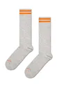 sivá Ponožky Happy Socks Solid Sneaker Thin Crew Unisex