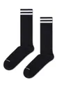 fekete Happy Socks zokni Solid Sneaker Thin Crew Sock Uniszex