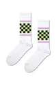 bianco Happy Socks calzini Checked Stripe Sneaker Sock Unisex