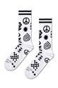 Ponožky Happy Socks Random Rave Sneaker dlouhé ponožky bílá P000732