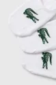 Ponožky Lacoste 3-pak biela