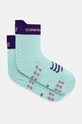 Ponožky Compressport Pro Racing Socks v4.0 Run High tyrkysová XU00046B