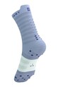 Compressport skarpetki Pro Racing Socks v4.0 Ultralight Run High - White/Alloy fioletowy XU00050B