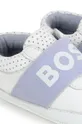 Δερμάτινα βρεφικά παπούτσια BOSS λευκό