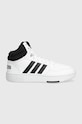 Детские кроссовки adidas Originals HOOPS 3.0 MID K имитация натуральной кожи белый IG3715
