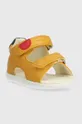 Detské kožené sandále Geox SANDAL MACCHIA žltá