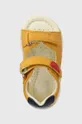żółty Geox sandały skórzane dziecięce SANDAL MACCHIA